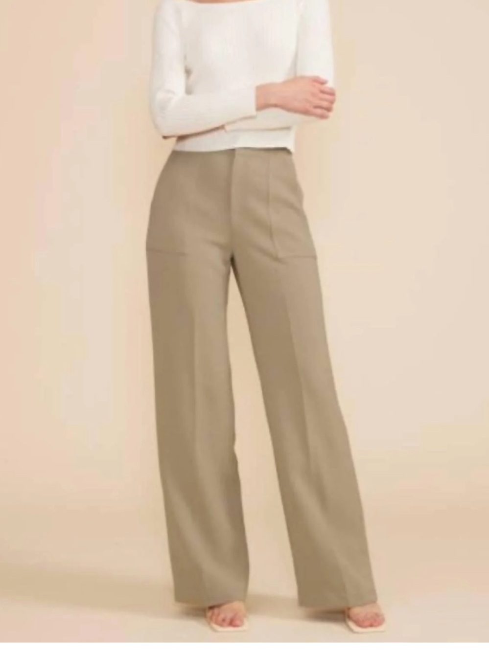 Lucy Paris Wide-Leg Pants in Dusty Mauve